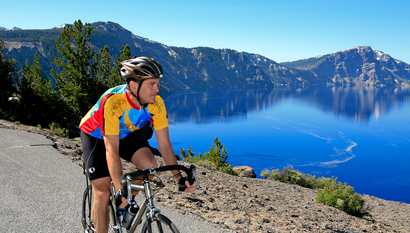 crater lake bike ride